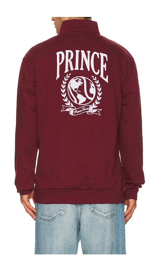 Prince Tennis Fleece Quarter Zip Pullover in Burgundy. S also in L, M, XL/1X