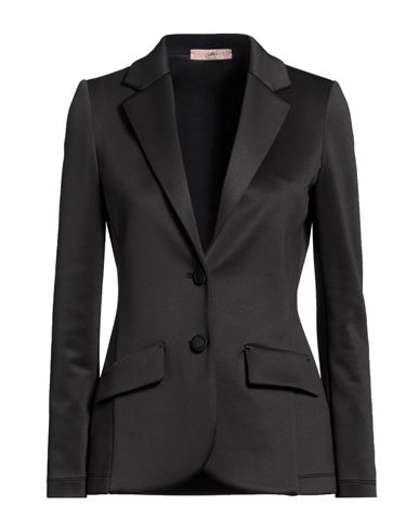 Woman Blazer Black Size 6 Polyamide, Elastane