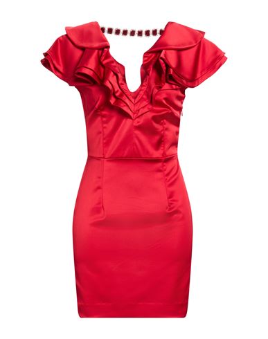 Woman Mini dress Red Size 4 Polyester, Elastane