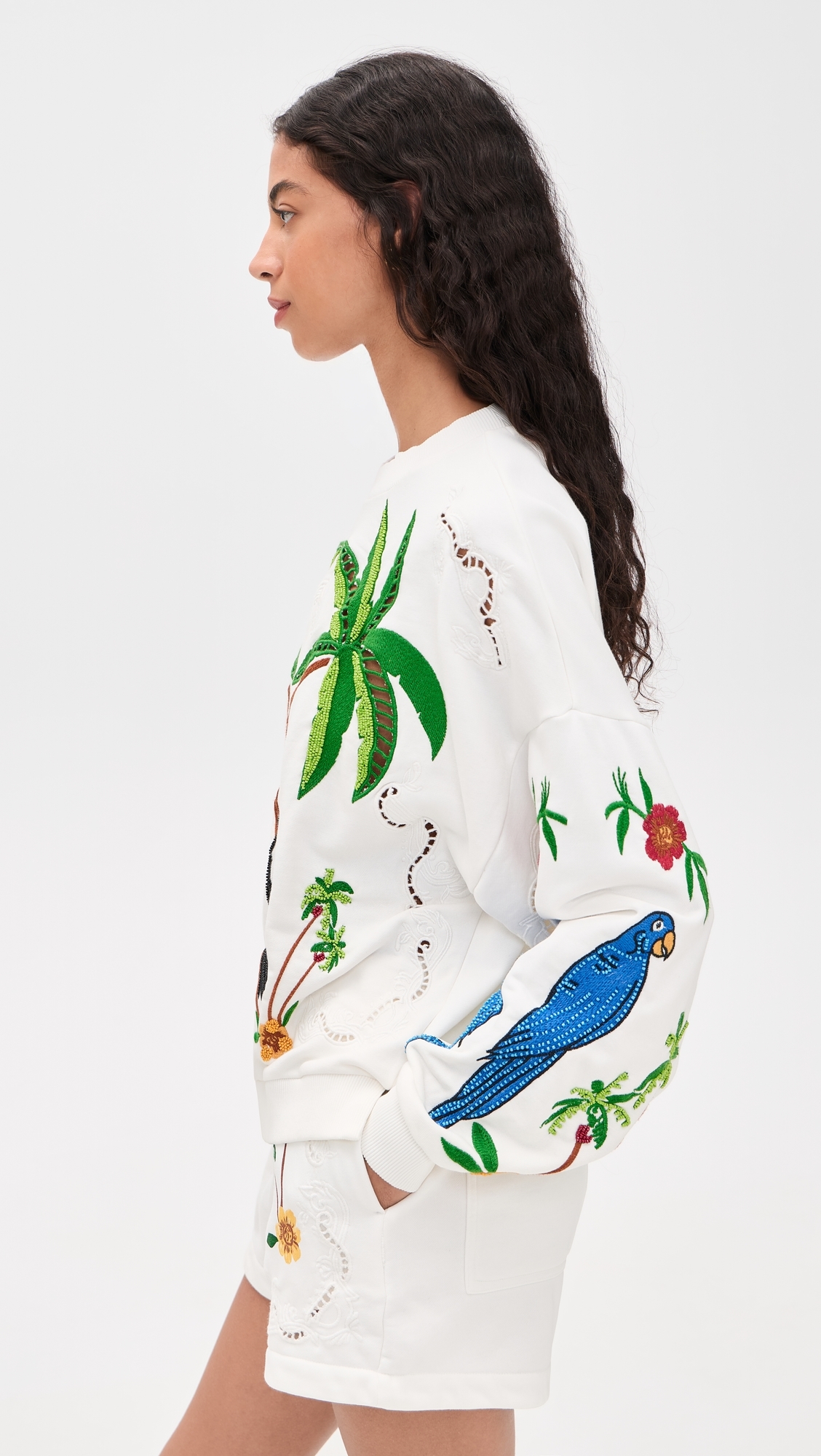 Coconut Trees Come To Rio Sweater Off-White 
