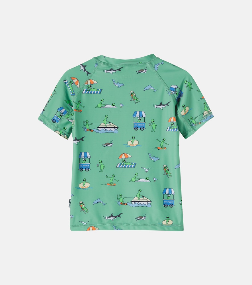 Neptune printed rashguard top