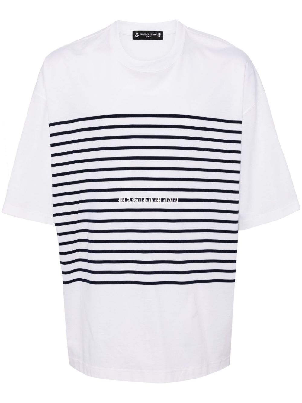Stripe-print cotton T-shirt - White