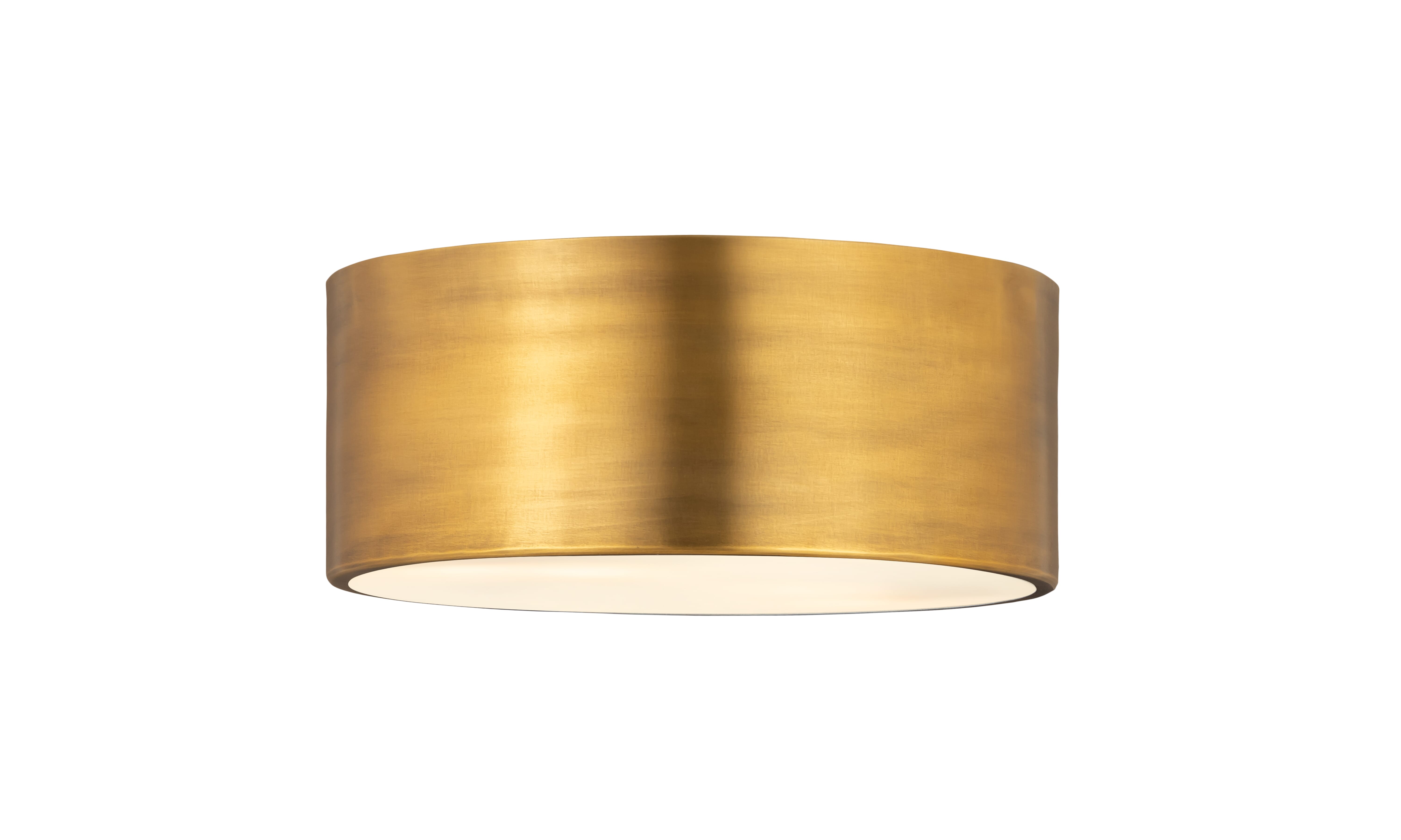 Harley 2-Light Flush Mount Ceiling Light In Rubbed Bra