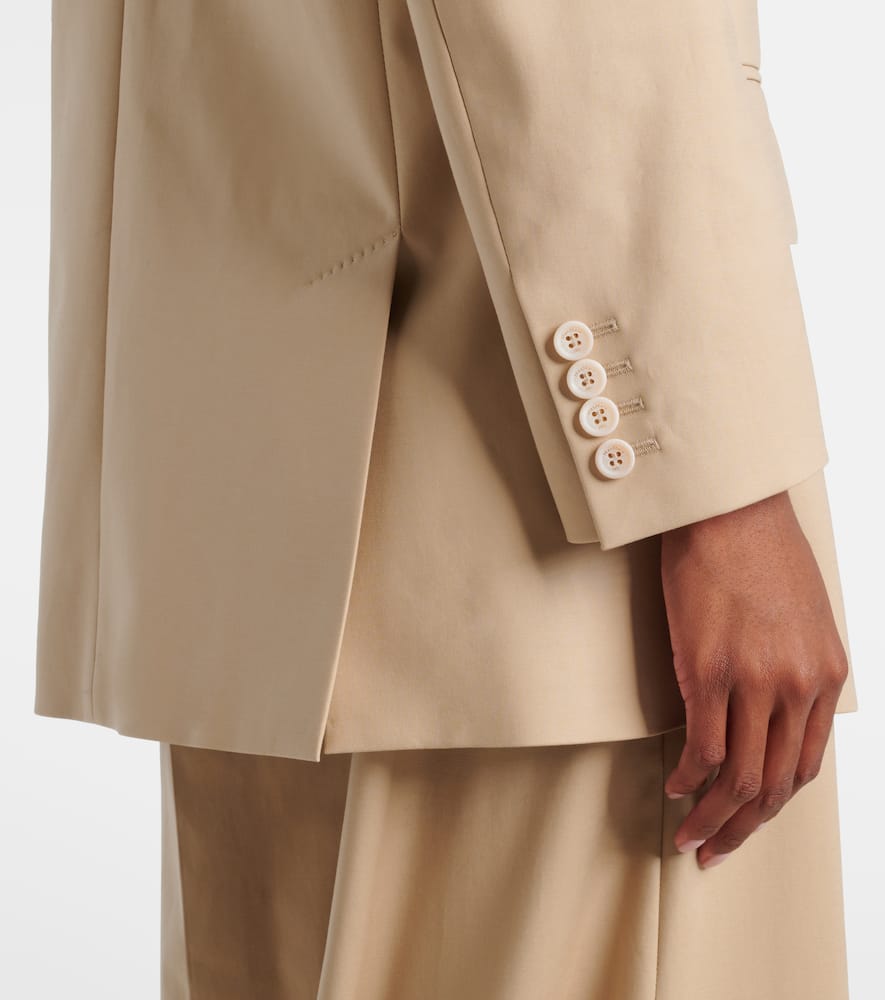 Suez double-breasted cotton-blend blazer