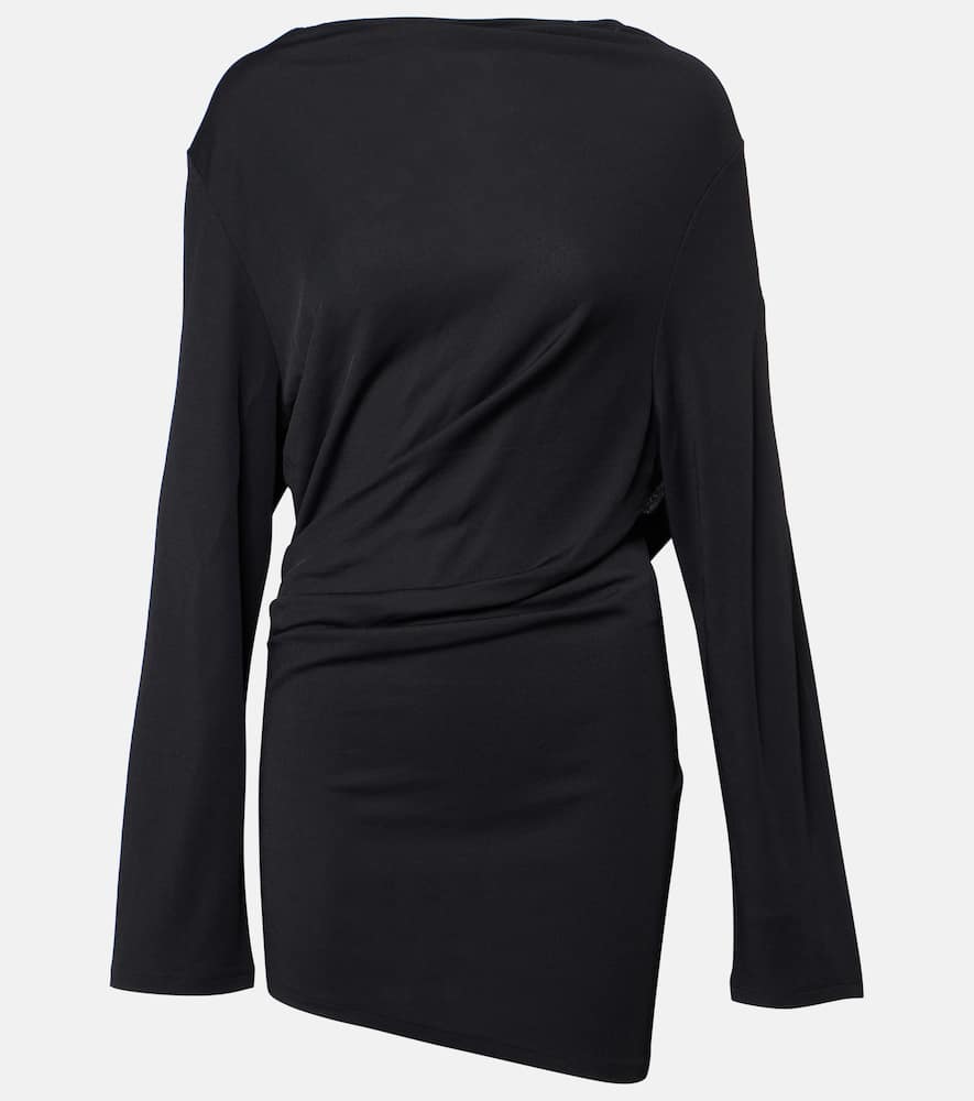 Croisière draped jersey minidress