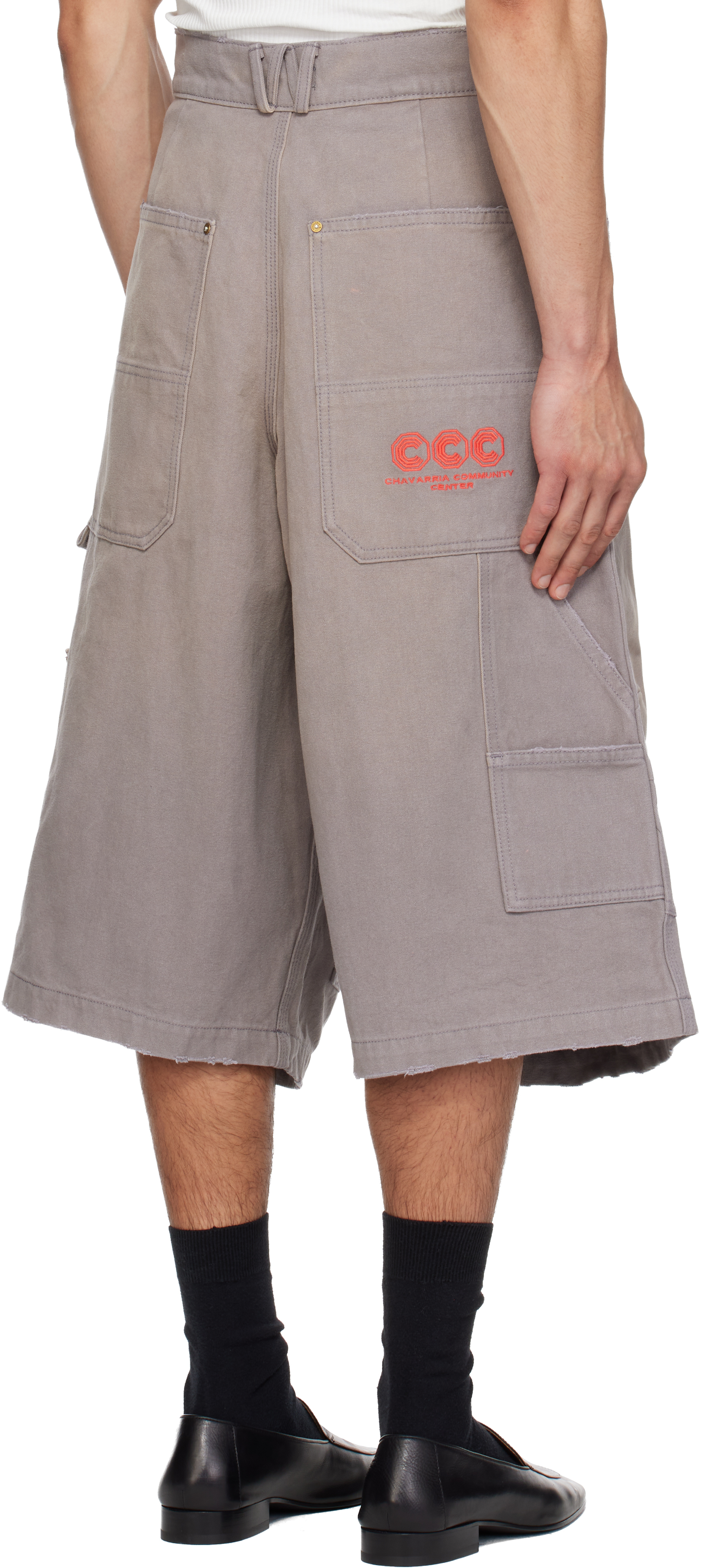 Gray Stockton Dbl Knee Shorts