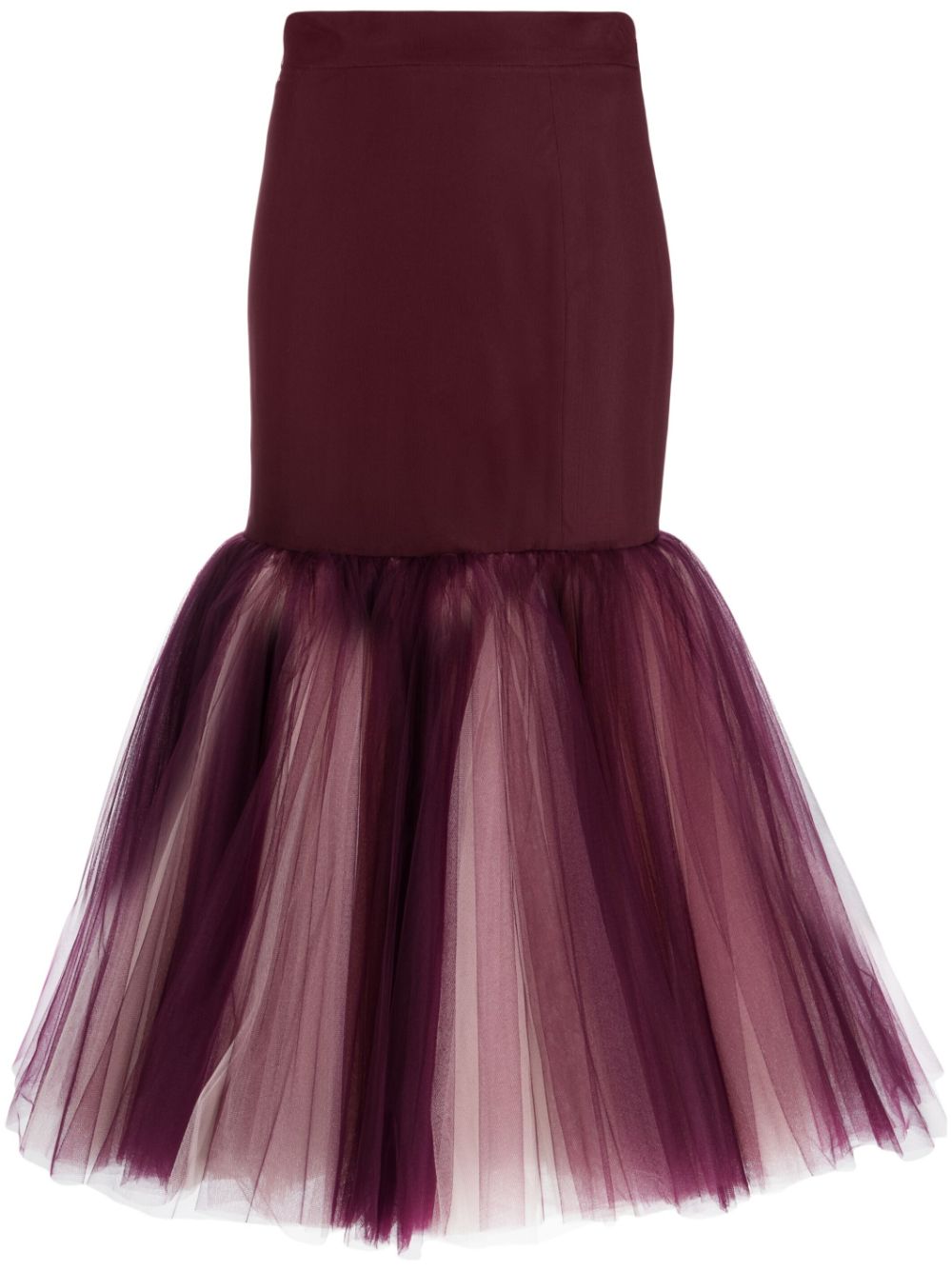 Fishtail pencil midi skirt - Purple