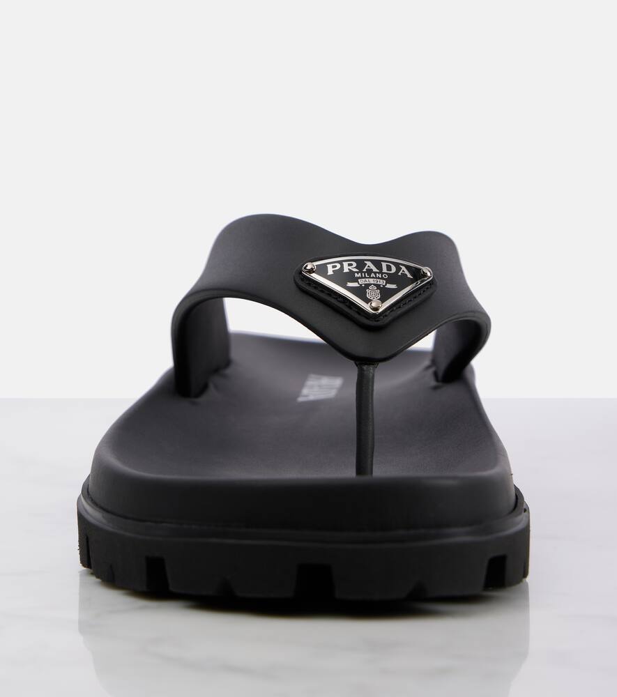 Prada Soft Cage vinyl thong sandals