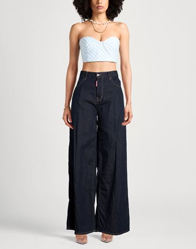 Woman Jeans Blue Size 0 Cotton, Elastane