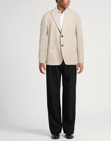Man Blazer Beige Size 42 Virgin Wool, Cotton