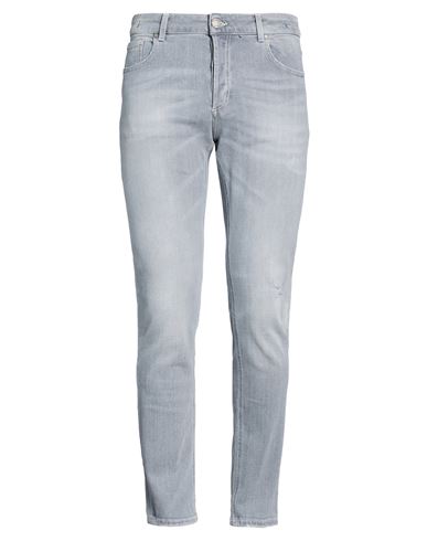 Man Jeans Grey Size 33 Cotton, Elastane