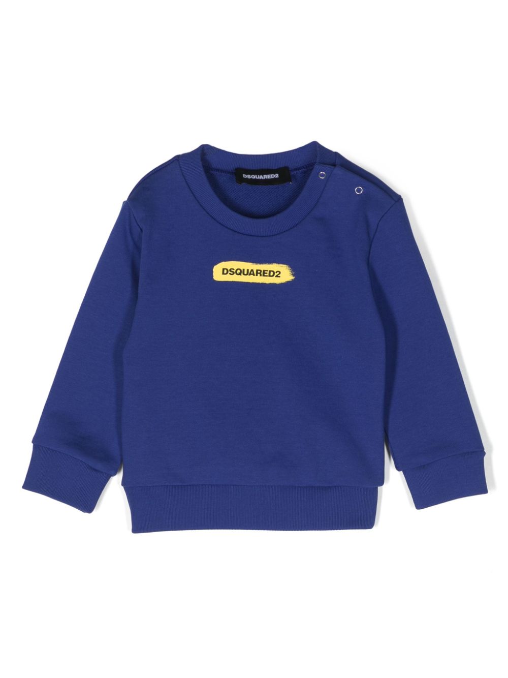 Logo-print cotton sweatshirt - Blue