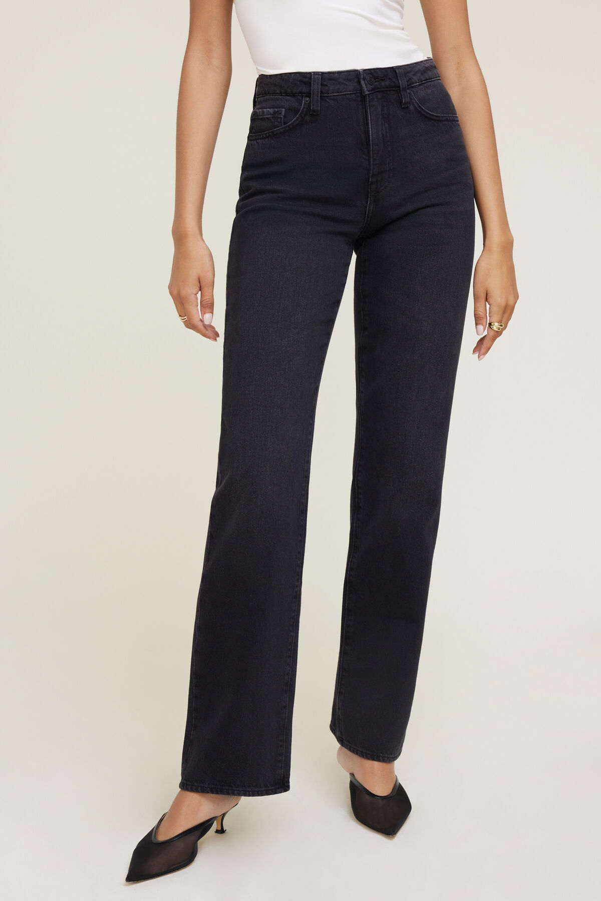 Cara High Rise Straight Jeans
