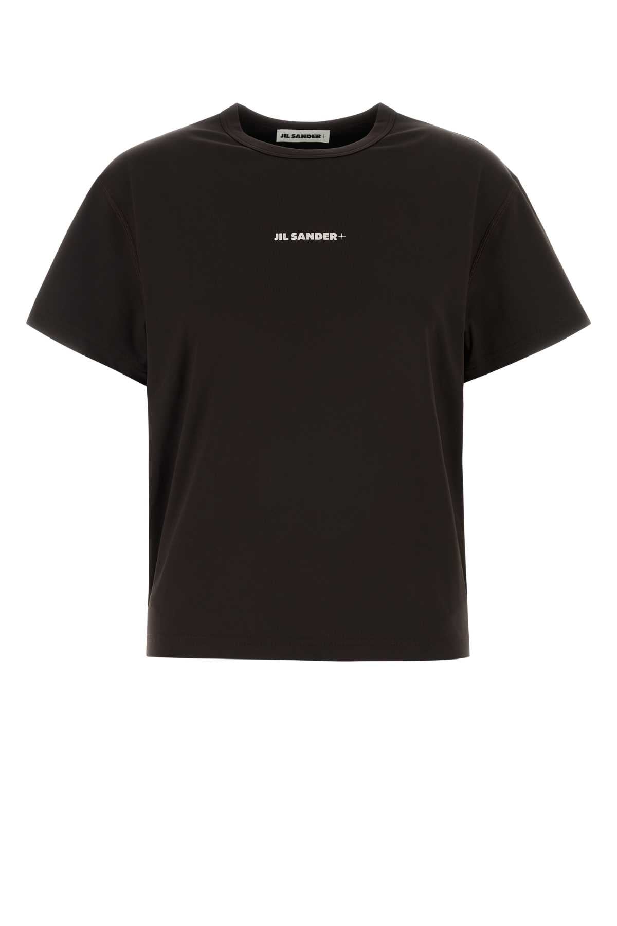 Logo-Embroidered Stretch Polyester T-Shirt — Brown