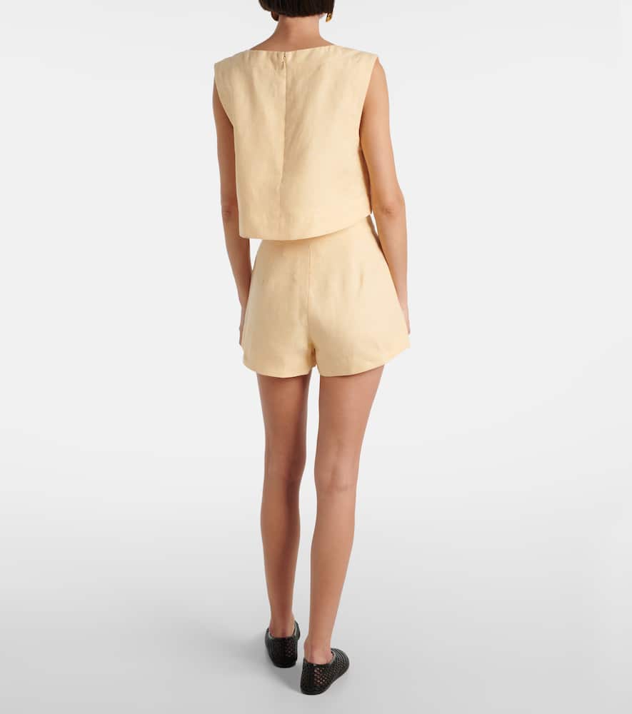 Martina linen crop top