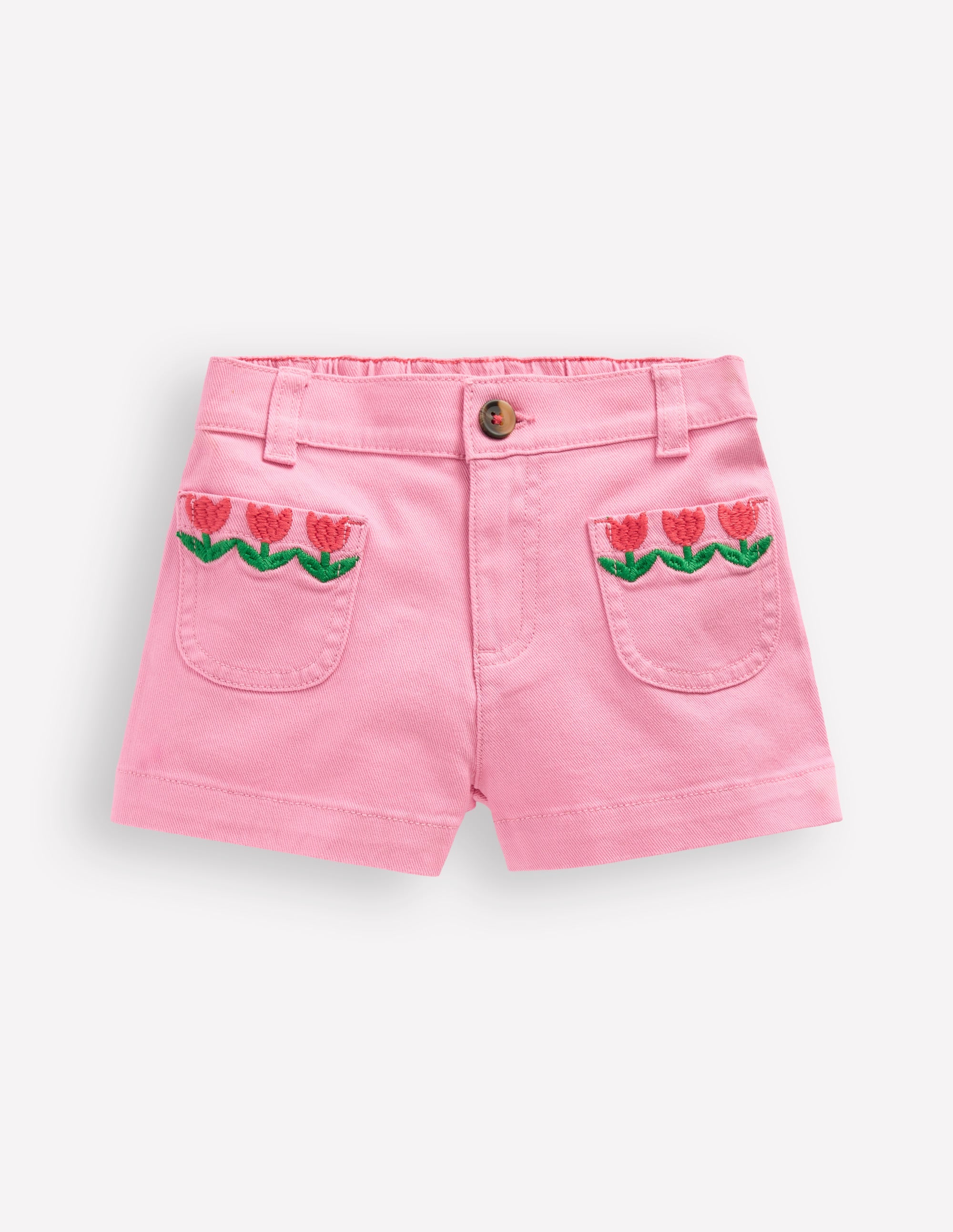 Girls Patch Pocket Shorts in Pink | Size 2-3 Years