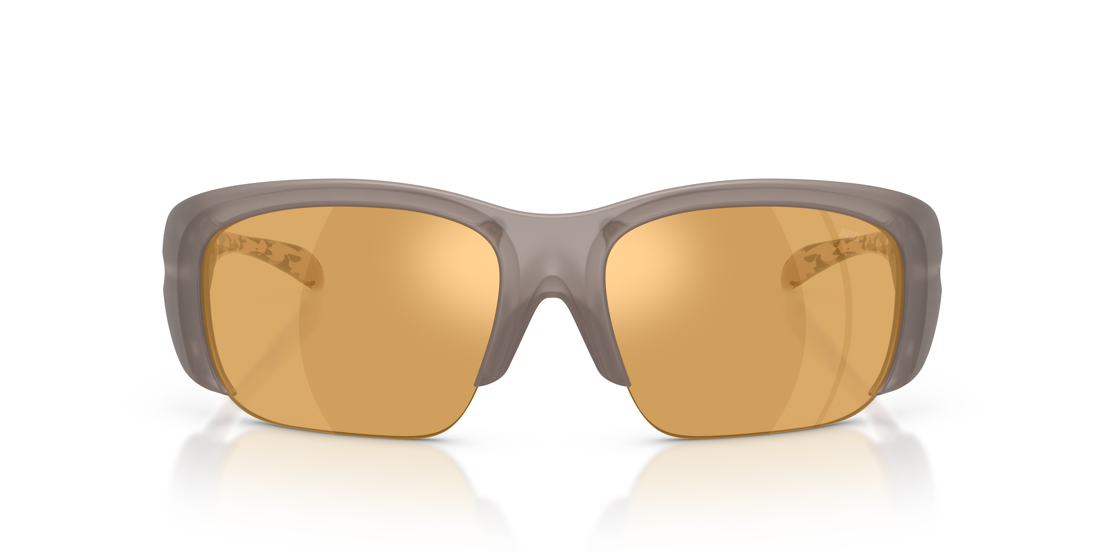 DIESEL Unisex DIESEL DL3016U 205474 Sunglasses Injected Beige Grey Pillow Norma