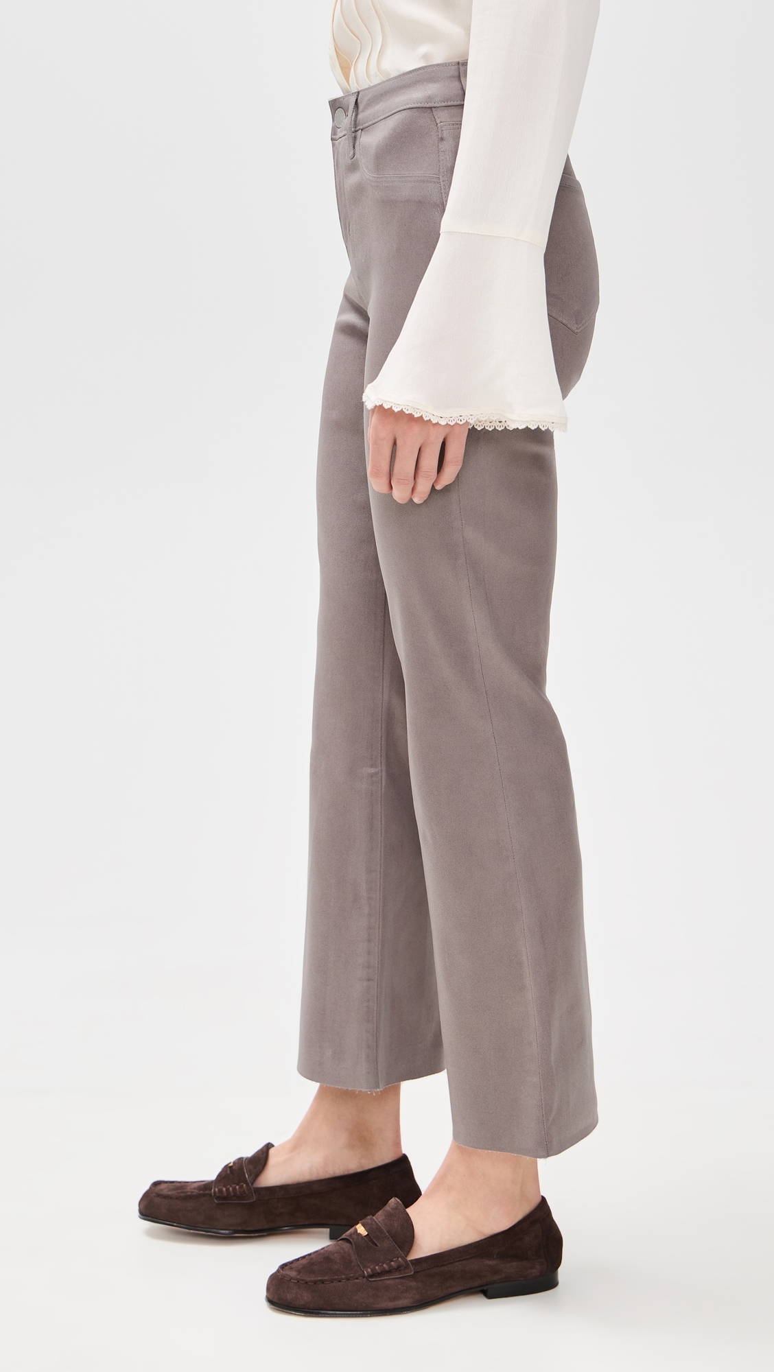 Kendra Crop Flare Jeans Driftwood Coated