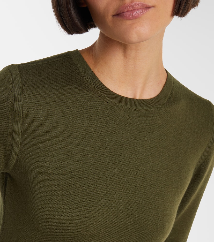 Wool, cashmere, and silk midi dress