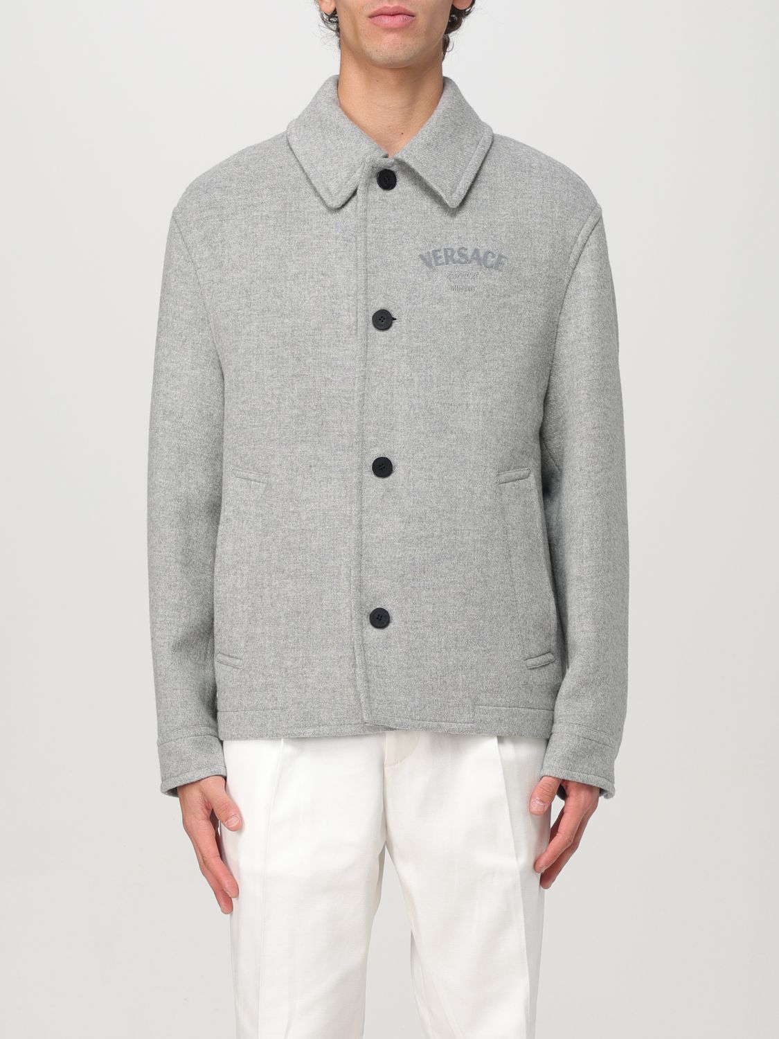 Wool-blend blouson jacket - Grey