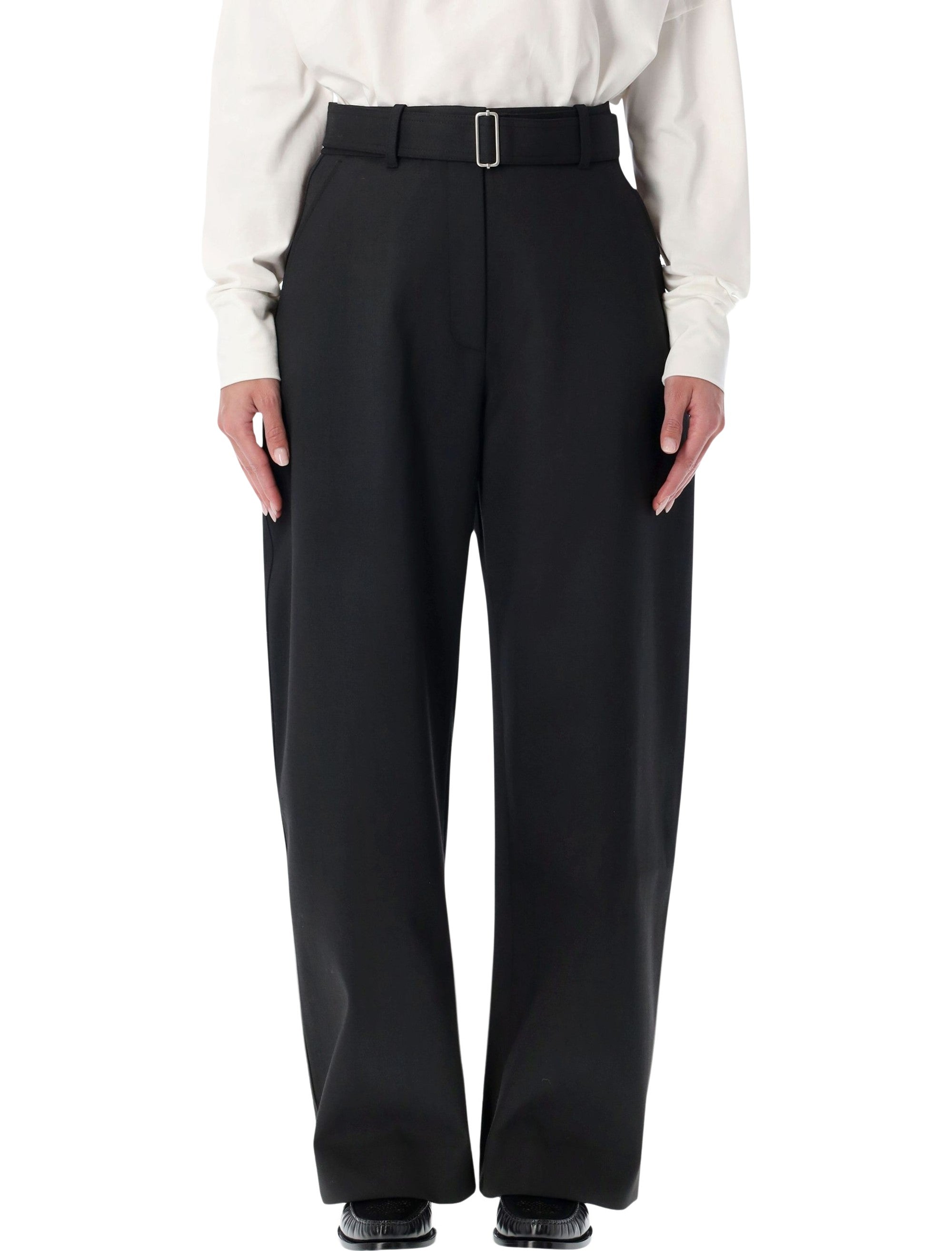 Mini Tailored Trousers with Integrated Belt for Women