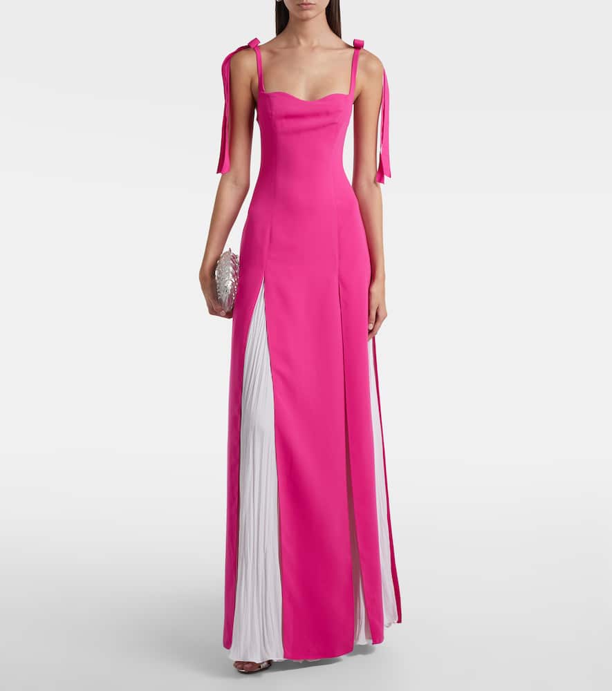 Pleated sash gown