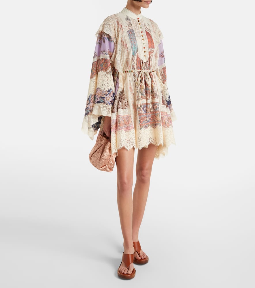 Rhiannon embroidered floral minidress