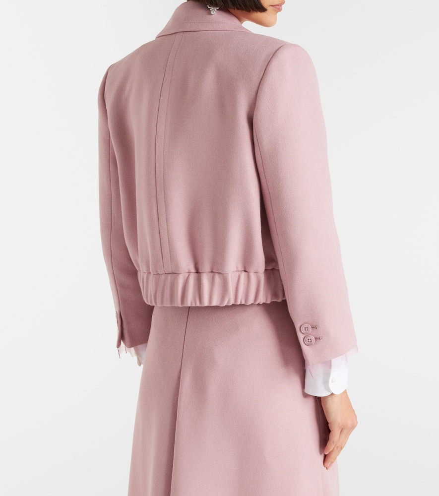 Layered Coolness organza-trimmed cropped jacket