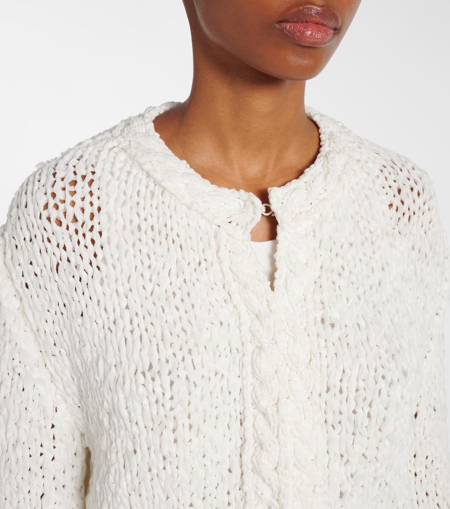 Genevieve open-knit cardigan