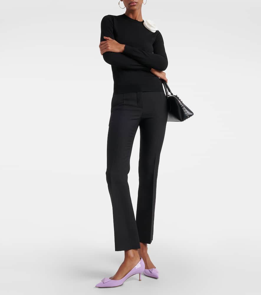 Crêpe Couture mid-rise slim pants