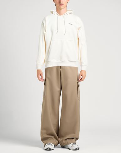 Man Sweatshirt Cream Size M Cotton, Polyester