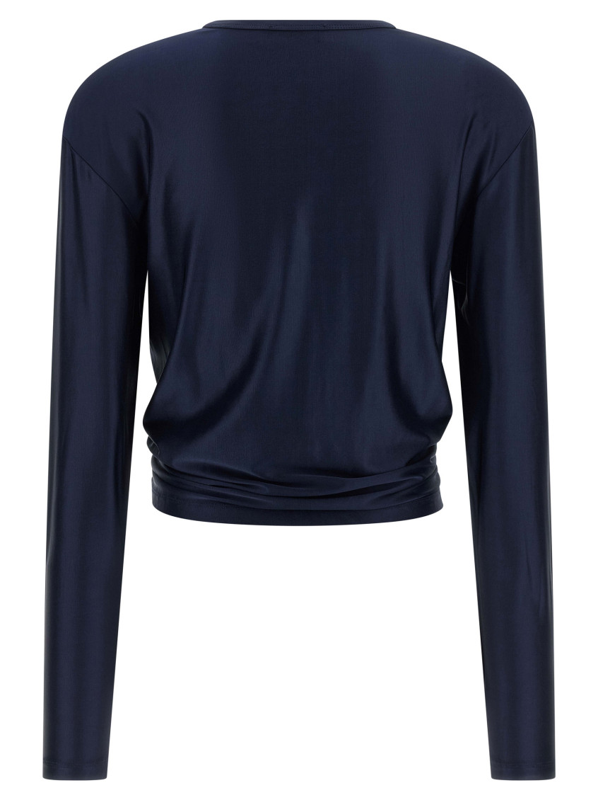 Navy Blue Piercing Detail Top