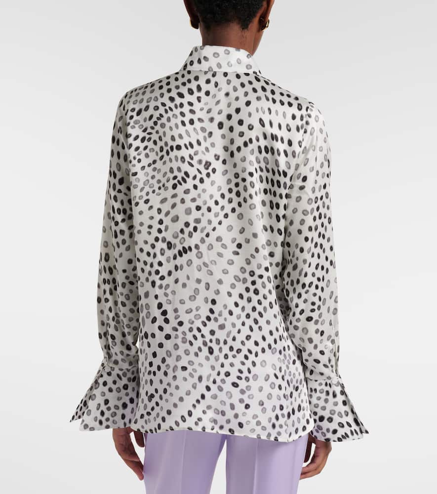 Printed satin blouse