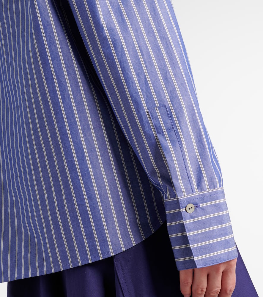 Striped cotton polo shirt