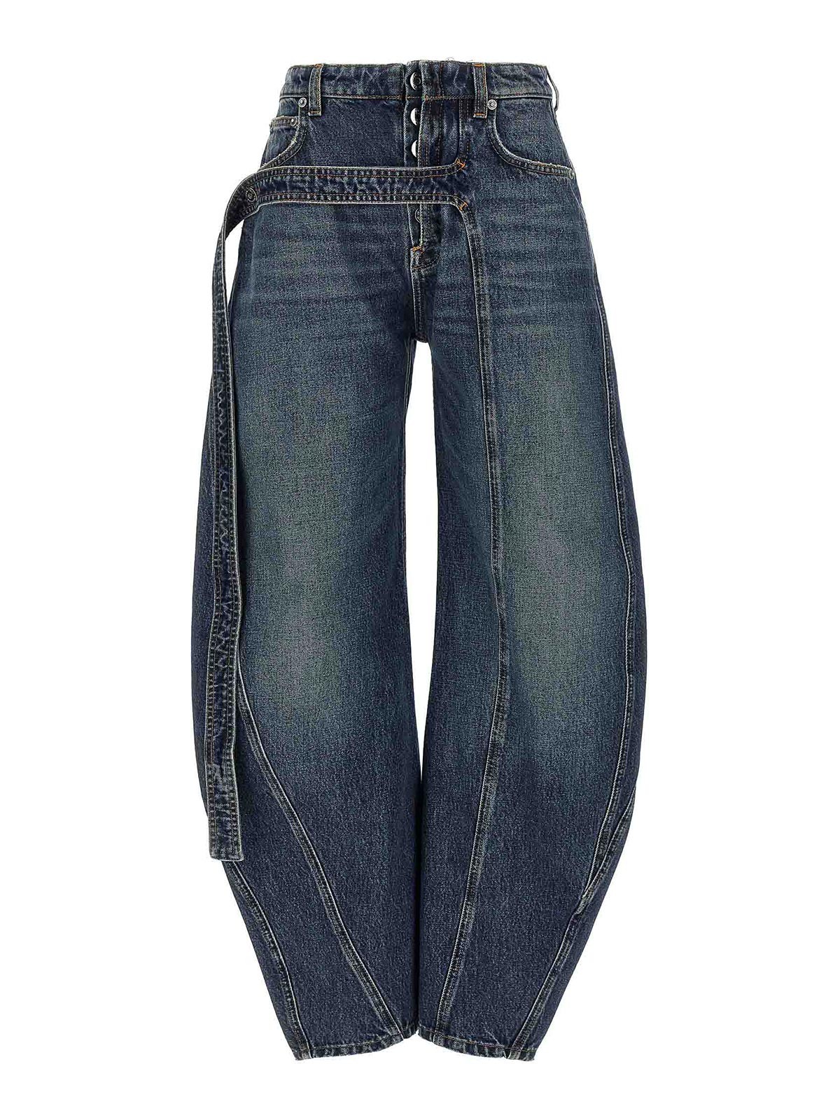 The Blue Denim Strap Jeans