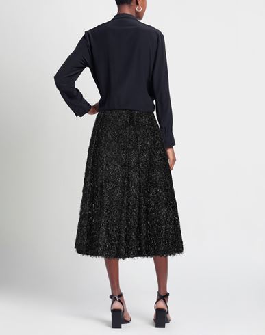 Woman Midi skirt Black Size 2 Viscose, Metallic Polyester, Polyamide