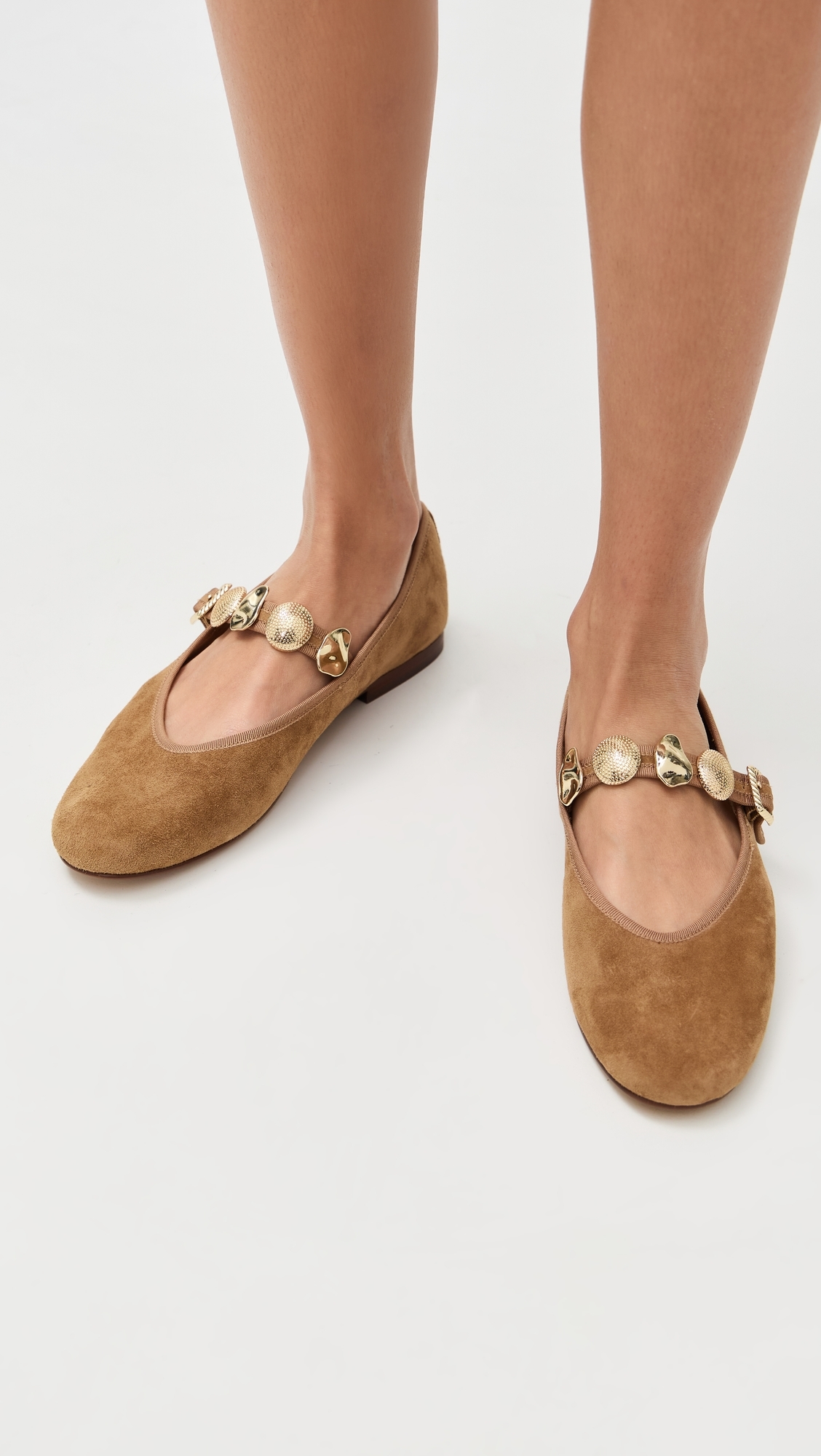 Relan Flats Light Brown Suede