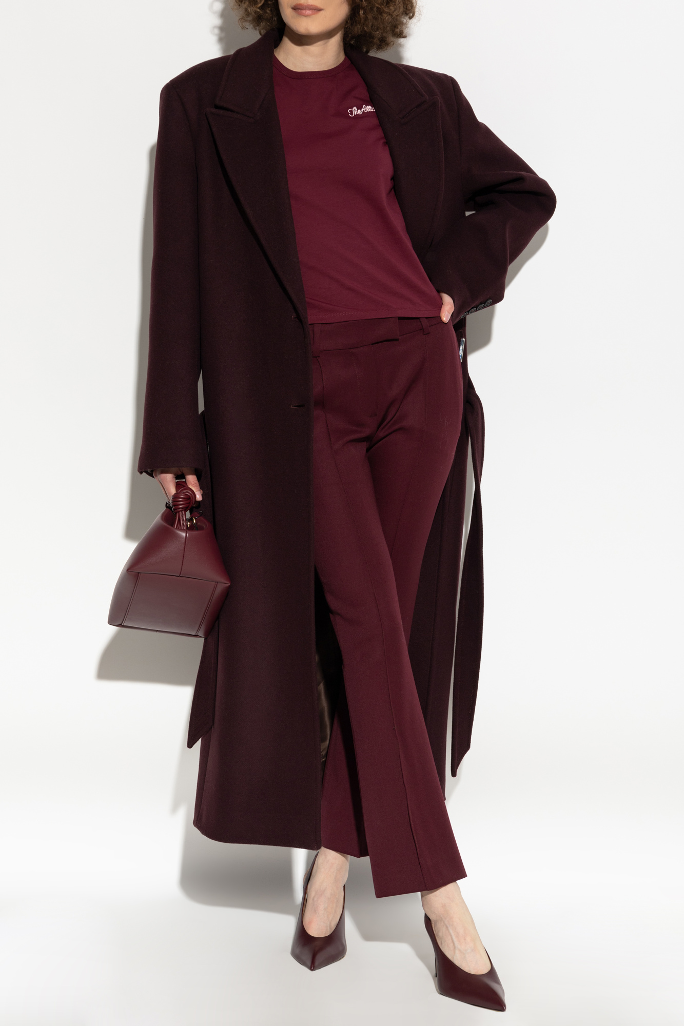 Wool Coat, Women's, Burgundy