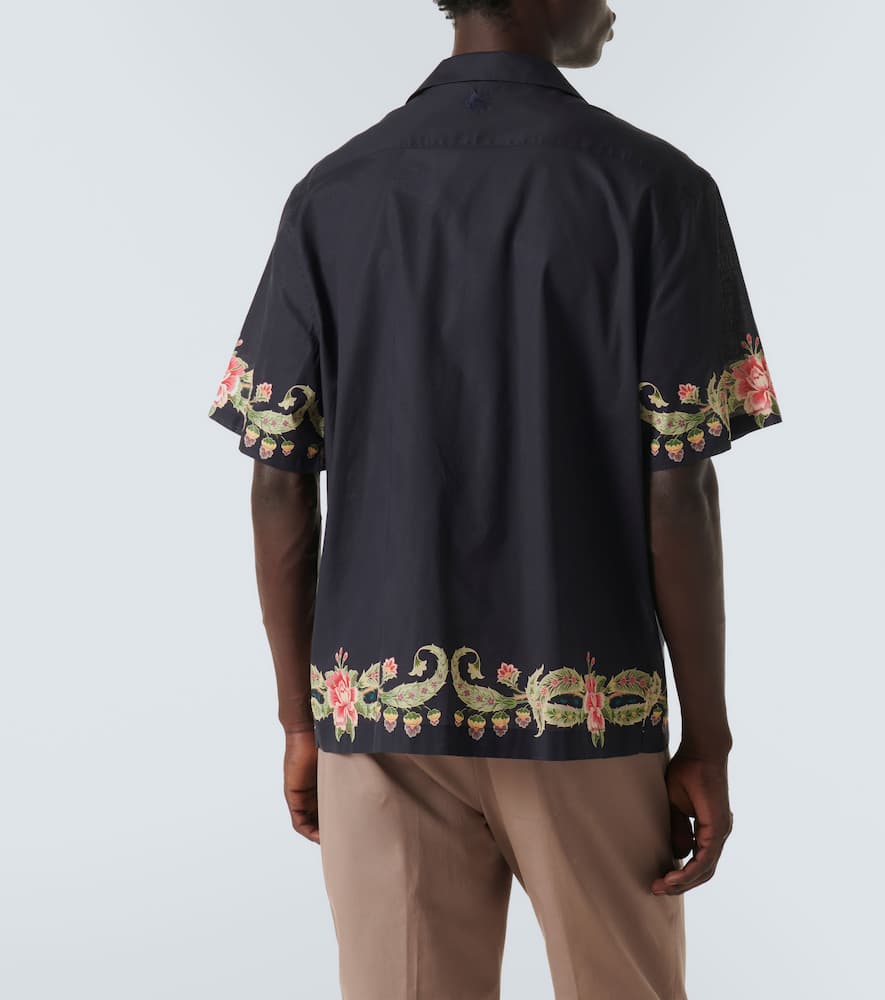 Floral cotton bowling shirt