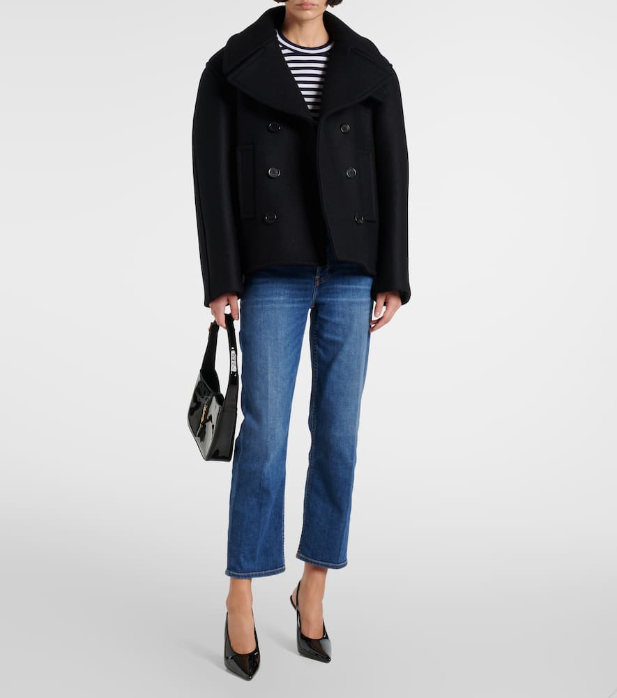 Stove Pipe mid-rise straight jeans