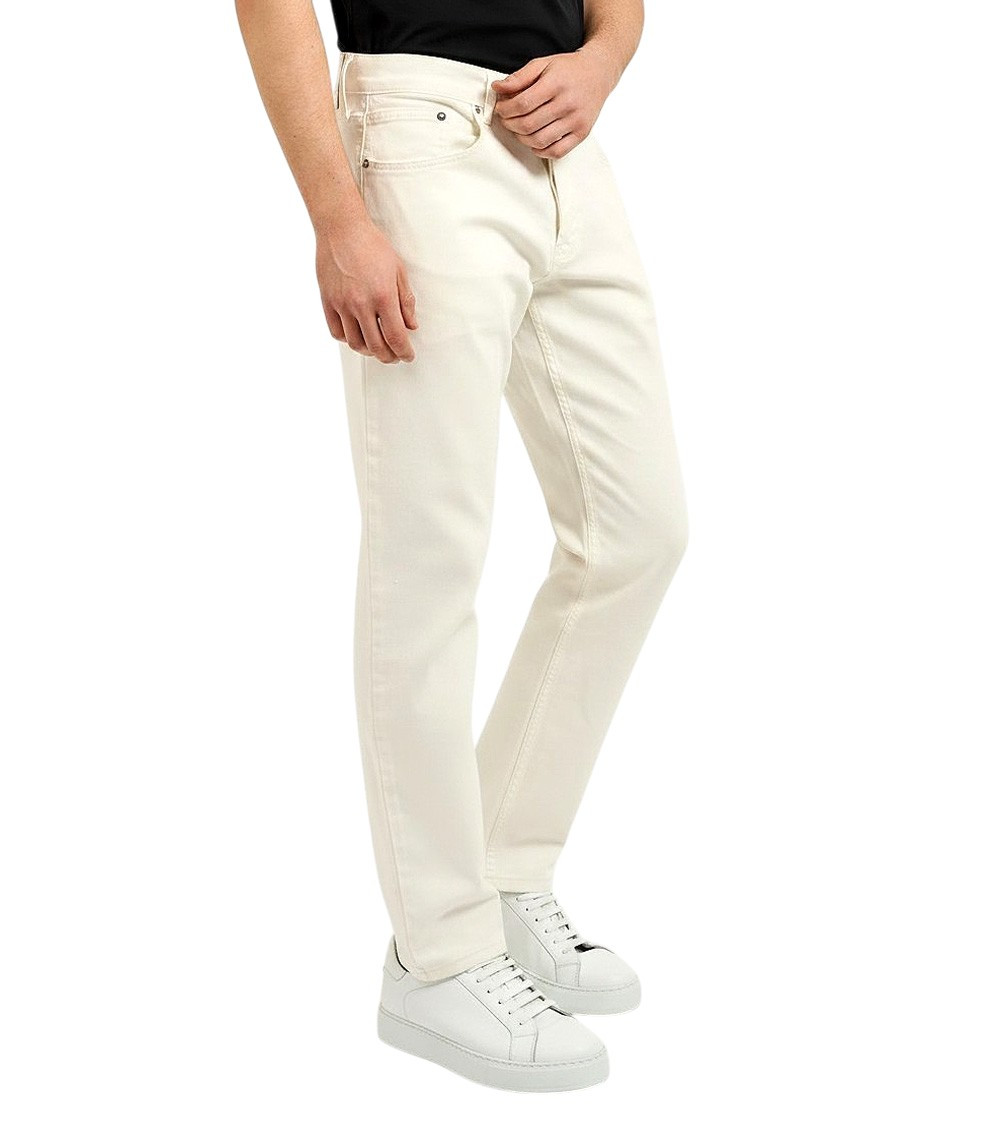 Off White Tapered Jeans