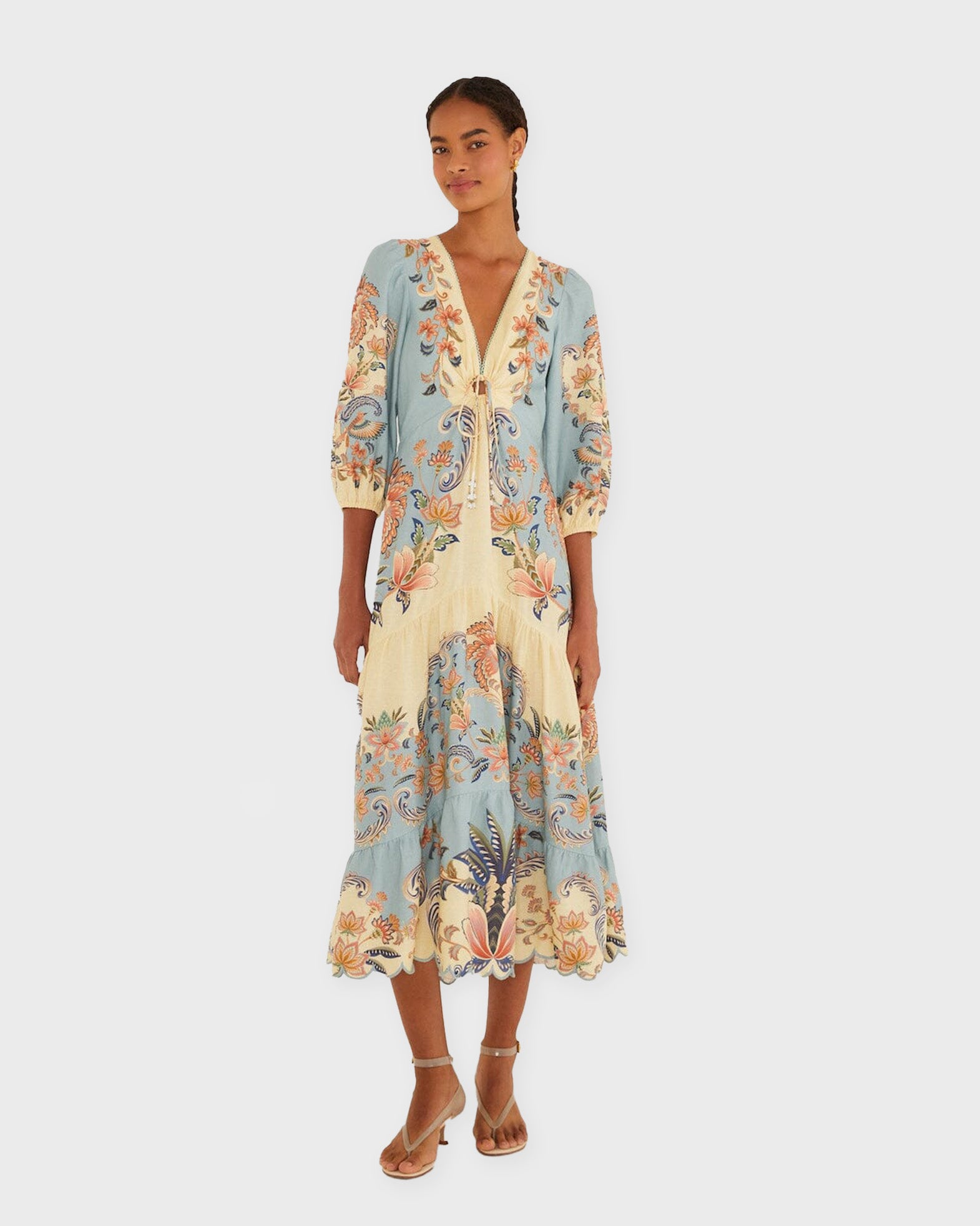 FARMRIO Dress Boho Maxi Light yellow