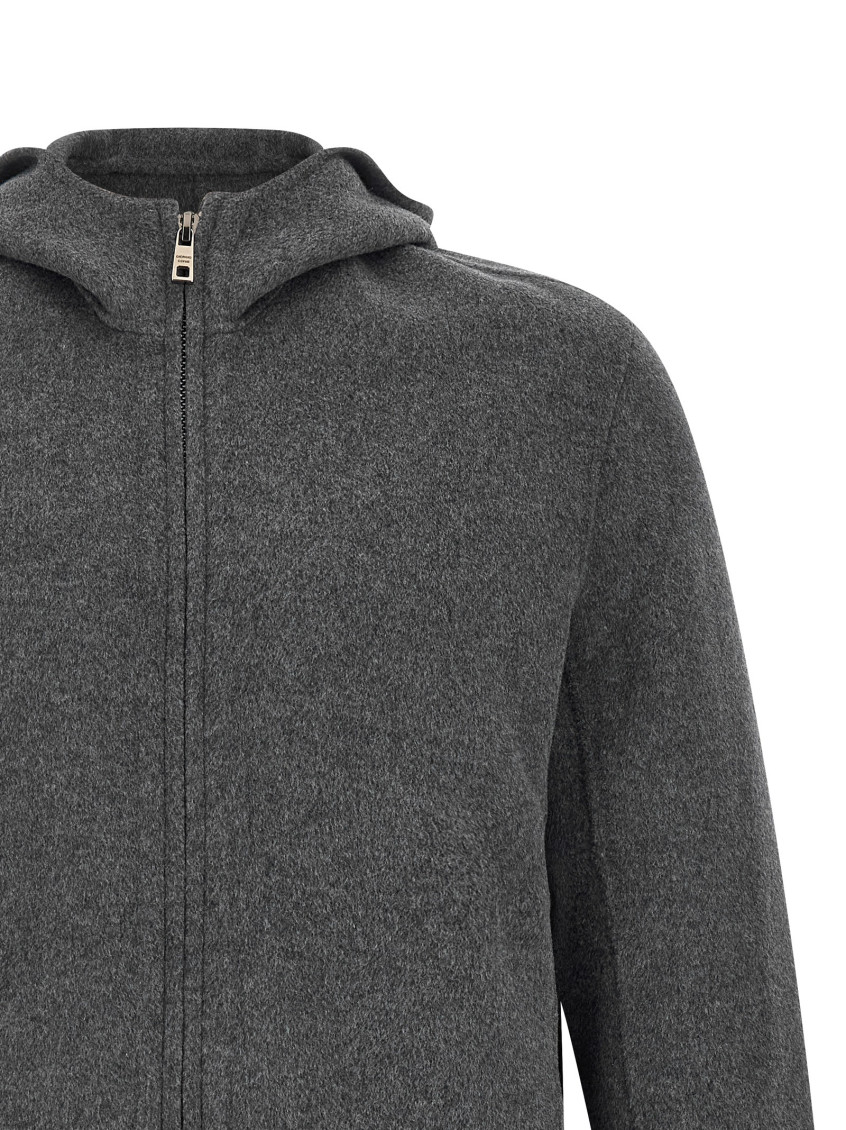 Giorgio Brato - hooded coat featuring functional side pocket