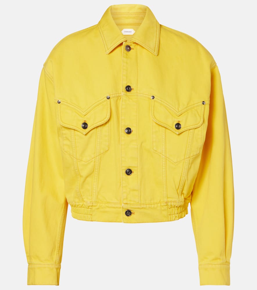 Denim blouson jacket