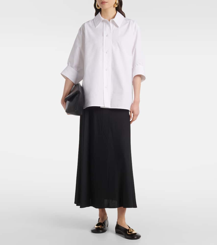 Pleated midi skirt