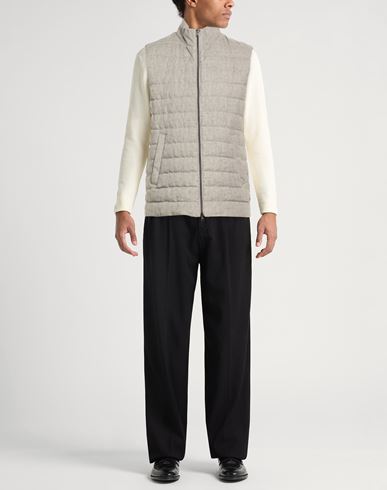 Man Vest Light grey Size 42 Linen