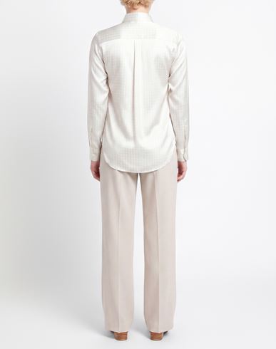 Woman Shirt Off white Size 6 Silk, Elastane