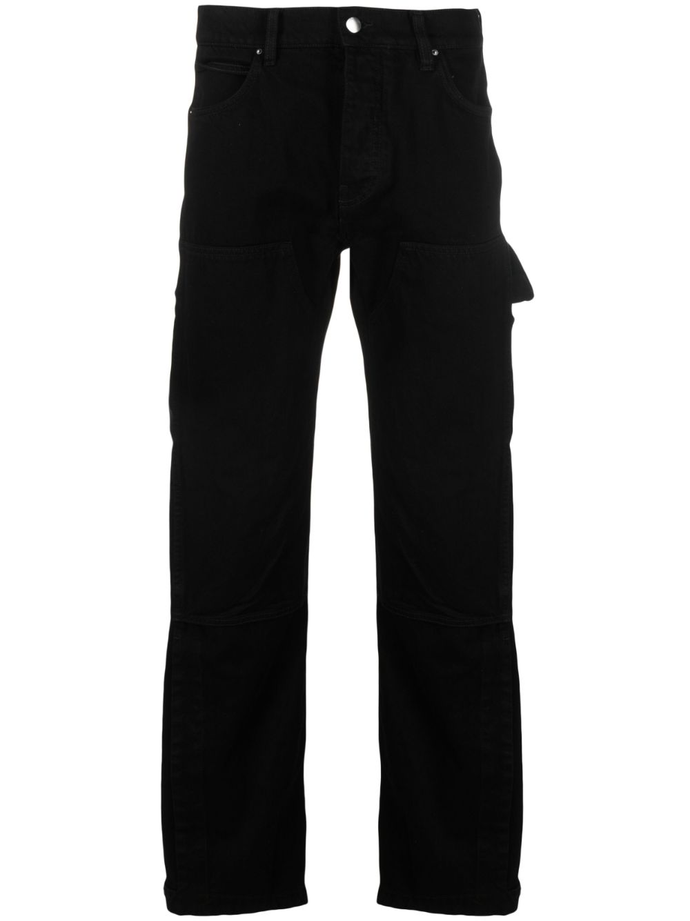 Distressed straight-leg jeans - Blue