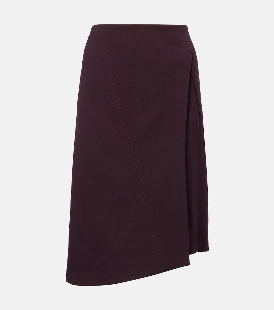 Wrap midi skirt