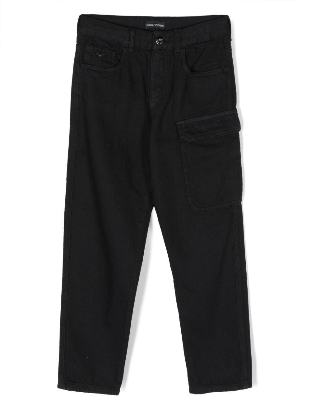 Tapered-leg cotton trousers - Blue